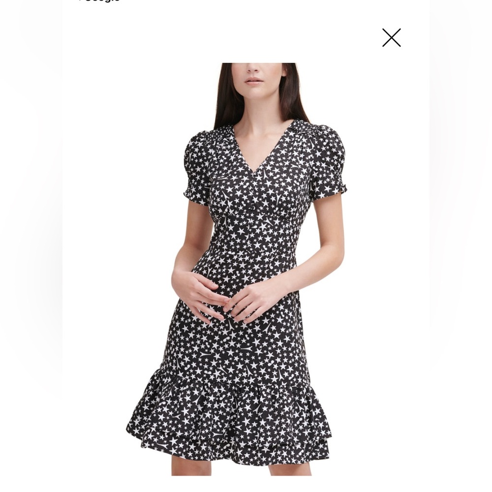 Karl Lagerfeld Starry Black and White Mini Dress